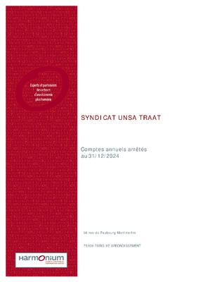 Comptes 2024 - UNSA-TRAAT
